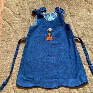 Imani Pamoja Should Tie & Scalloped Hem Denim Dress - NWOT